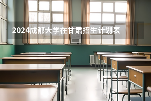 2024成都大学在甘肃招生计划表