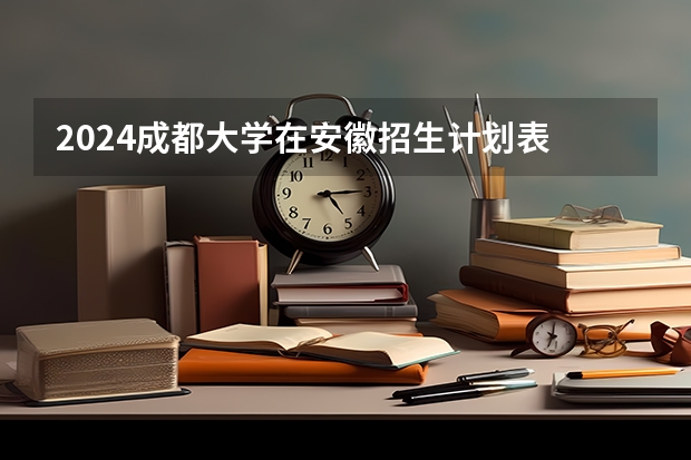 2024成都大学在安徽招生计划表