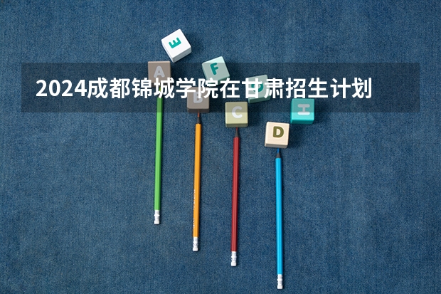 2024成都锦城学院在甘肃招生计划表