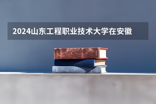 2024山东工程职业技术大学在安徽招生计划表