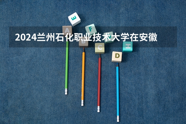 2024兰州石化职业技术大学在安徽招生计划表