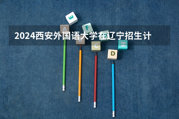 2024西安外国语大学在辽宁招生计划表