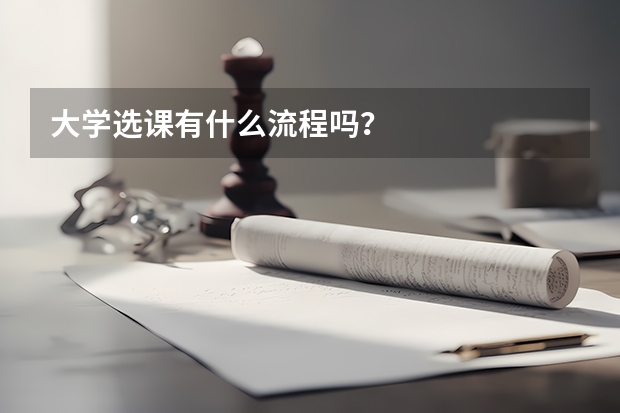 大学选课有什么流程吗?