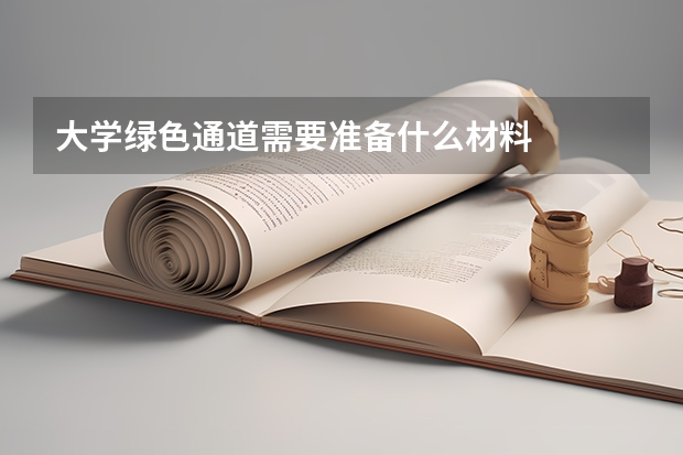 大学绿色通道需要准备什么材料