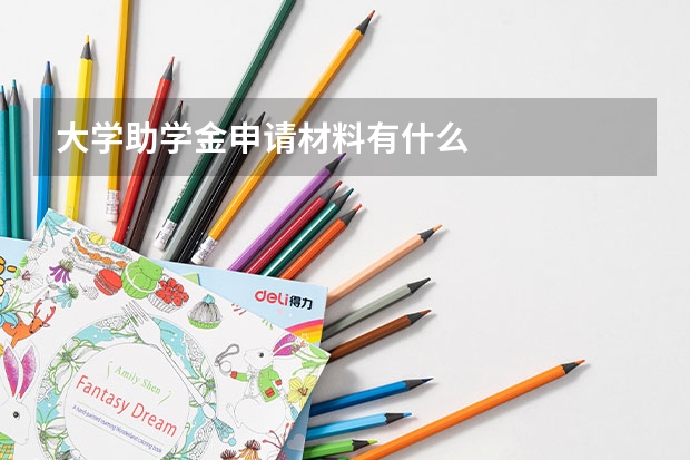 大学助学金申请材料有什么