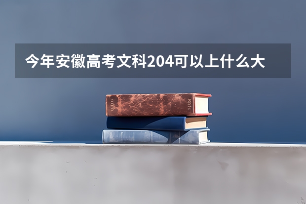 今年安徽高考文科204可以上什么大学