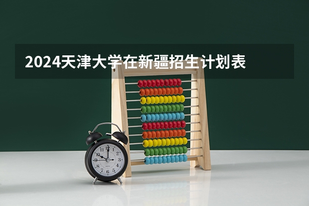 2024天津大学在新疆招生计划表