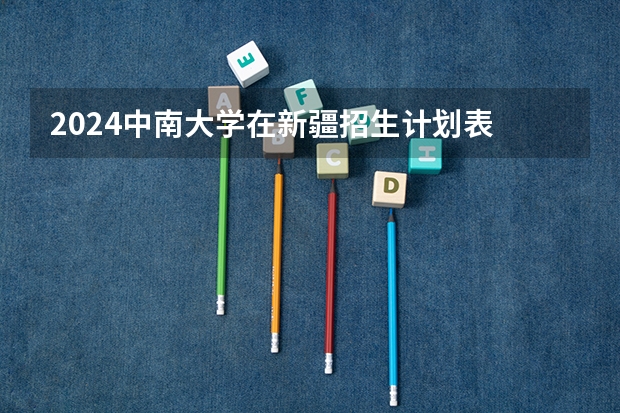 2024中南大学在新疆招生计划表