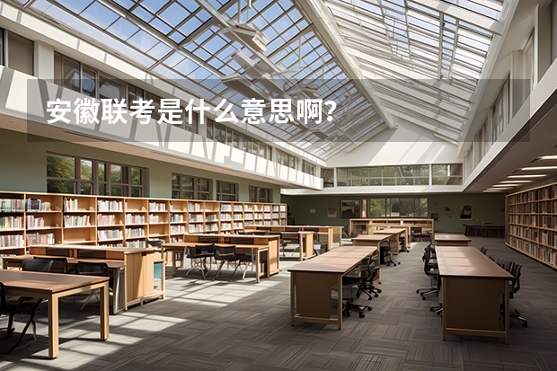 安徽联考是什么意思啊?