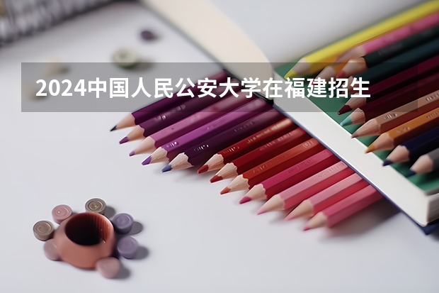 2024中国人民公安大学在福建招生计划表