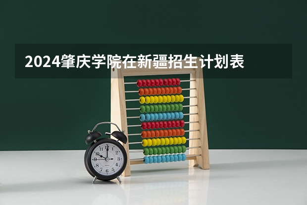 2024肇庆学院在新疆招生计划表
