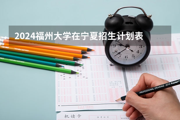2024福州大学在宁夏招生计划表