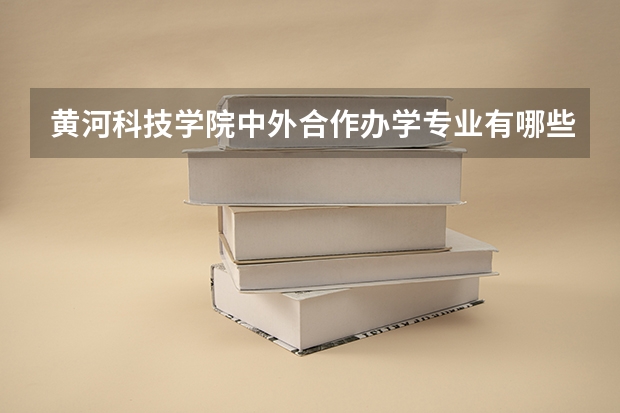 黄河科技学院中外合作办学专业有哪些？