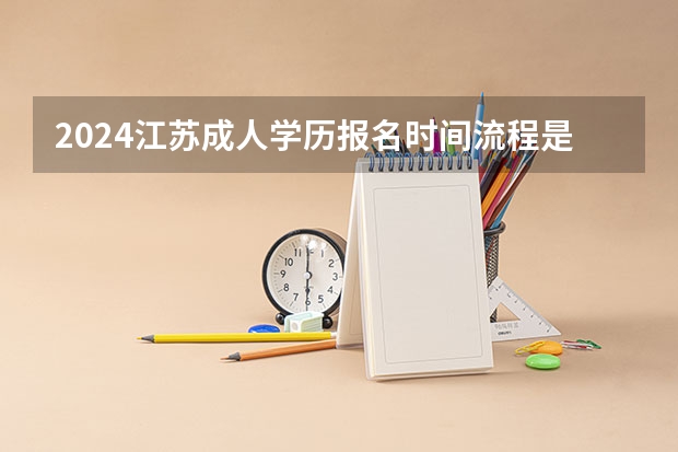 2024江苏成人学历报名时间流程是什么