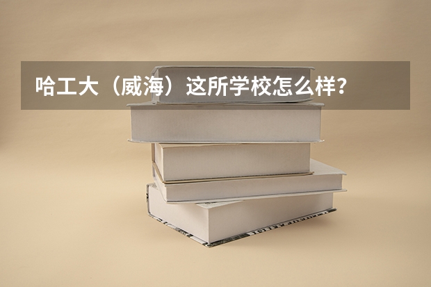 哈工大（威海）这所学校怎么样？
