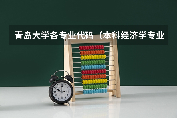 青岛大学各专业代码（本科经济学专业代码）