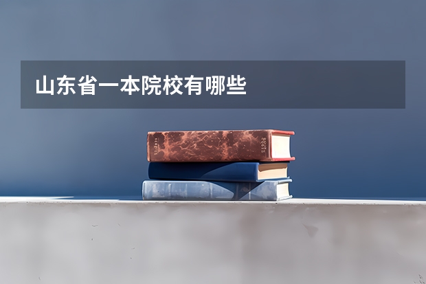山东省一本院校有哪些