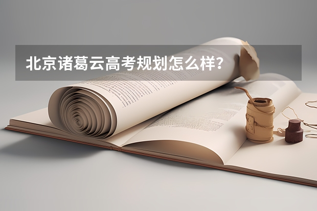 北京诸葛云高考规划怎么样?