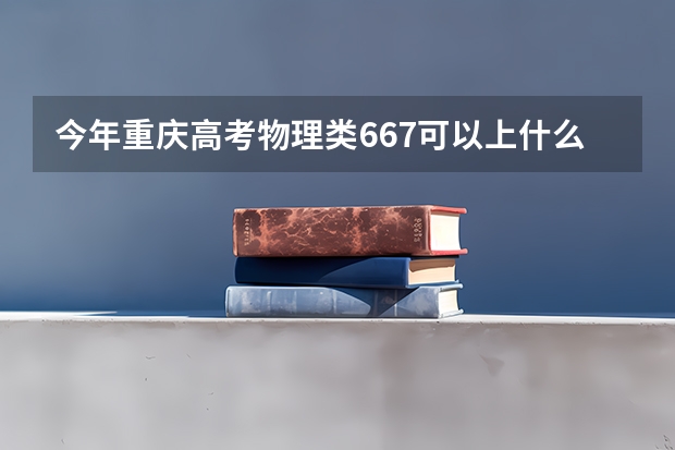今年重庆高考物理类667可以上什么大学