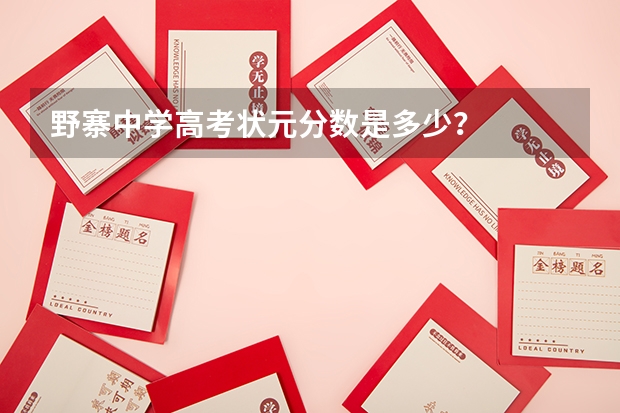 野寨中学高考状元分数是多少?