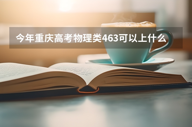 今年重庆高考物理类463可以上什么大学