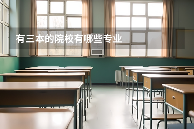 有三本的院校有哪些专业