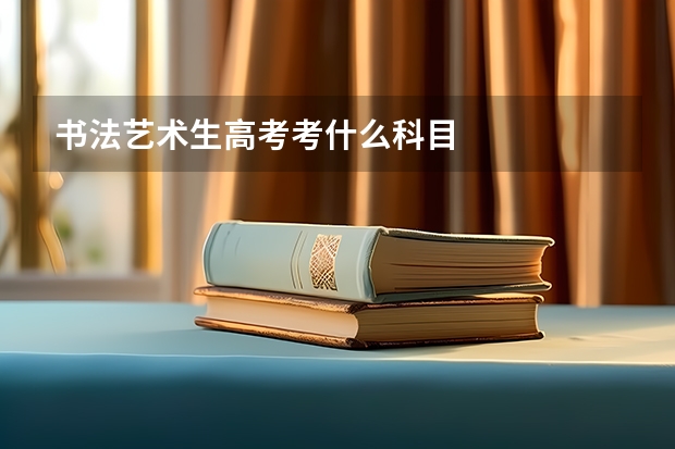 书法艺术生高考考什么科目