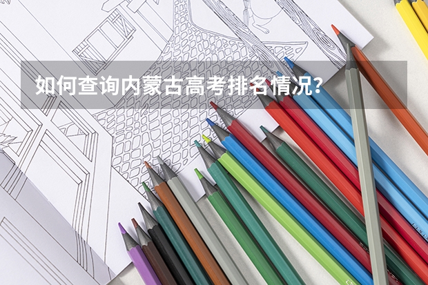 如何查询内蒙古高考排名情况？