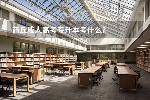 商丘成人高考专升本考什么?