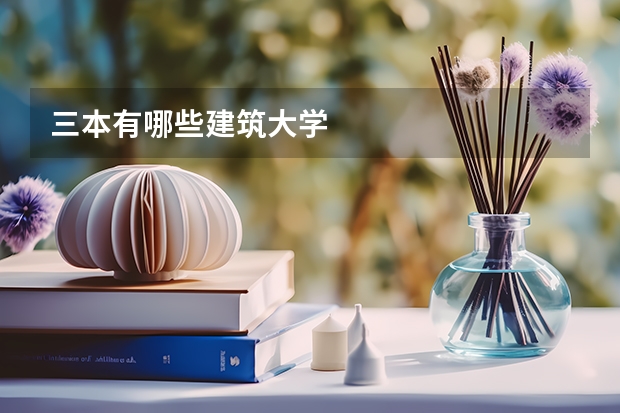 三本有哪些建筑大学