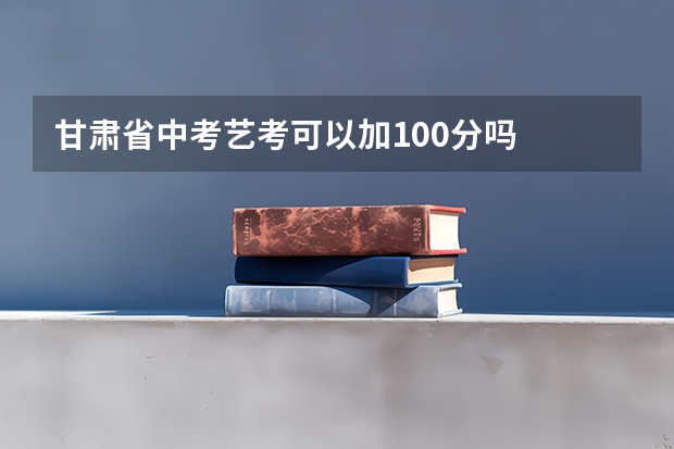 甘肃省中考艺考可以加100分吗
