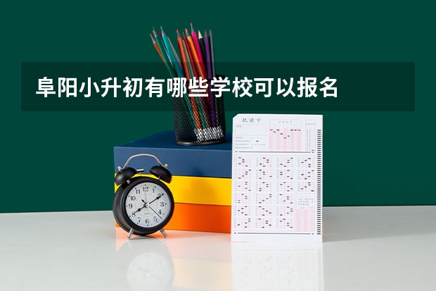 阜阳小升初有哪些学校可以报名